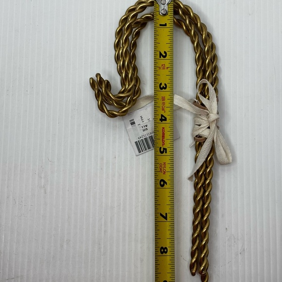 Anthropologie Terrain Twisted Brass Stocking Holders Set Of 4 NEW - Picture 5 of 8